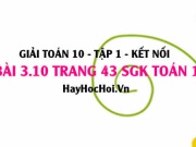Bài 3.10 SGK Toán 10 tập 1 Kết nối tri thức